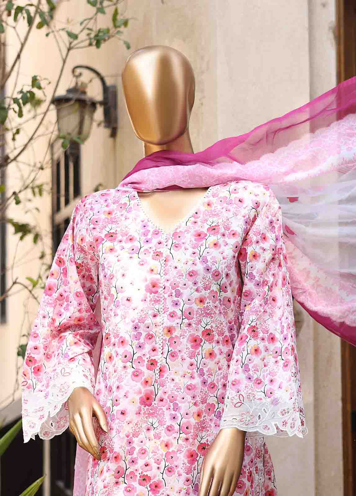 Bin Saeed Fabric - WCKE-033-3 Piece Embroidered Stitched Suit