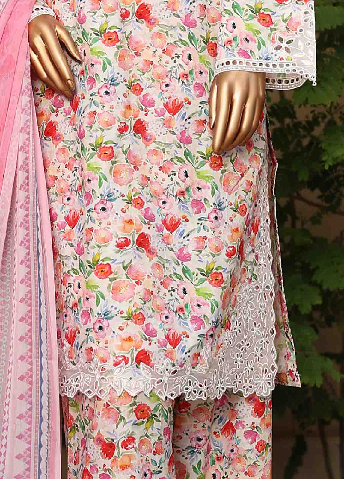 Bin Saeed Fabric - WCKE-034-3 Piece Embroidered Stitched Suit