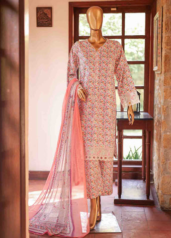 Bin Saeed Fabric - WCKE-037-3 Piece Embroidered Stitched Suit