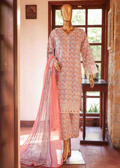 WCKE-037-3 Piece Embroidered Stitched Suit