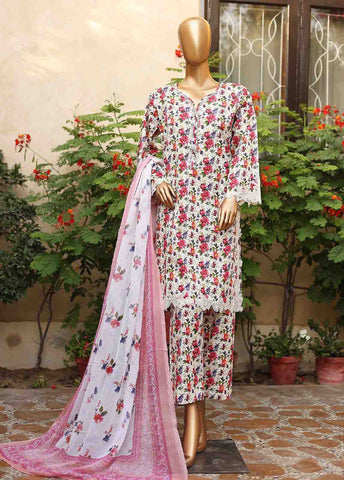 Bin Saeed Fabric - WCKE-044-3 Piece Embroidered Stitched Suit