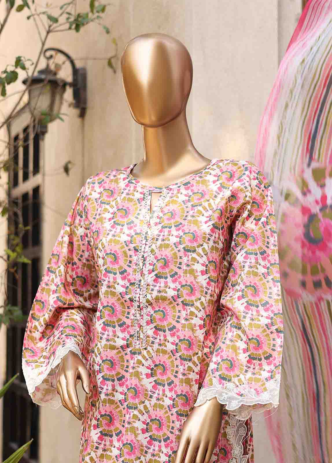 Bin Saeed Fabric - WCKE-045-3 Piece Embroidered Stitched Suit