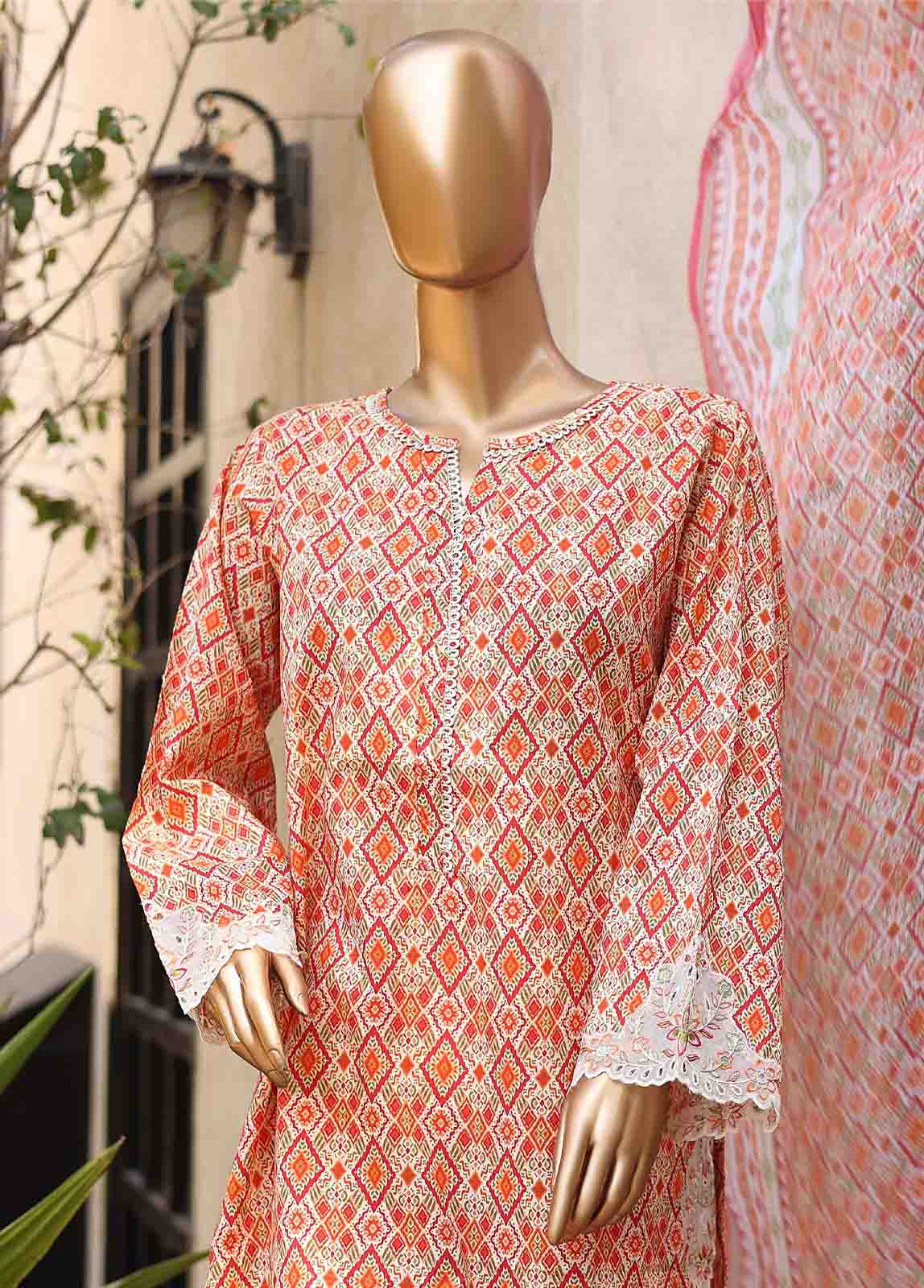 Bin Saeed Fabric - WCKE-046-3 Piece Embroidered Stitched Suit