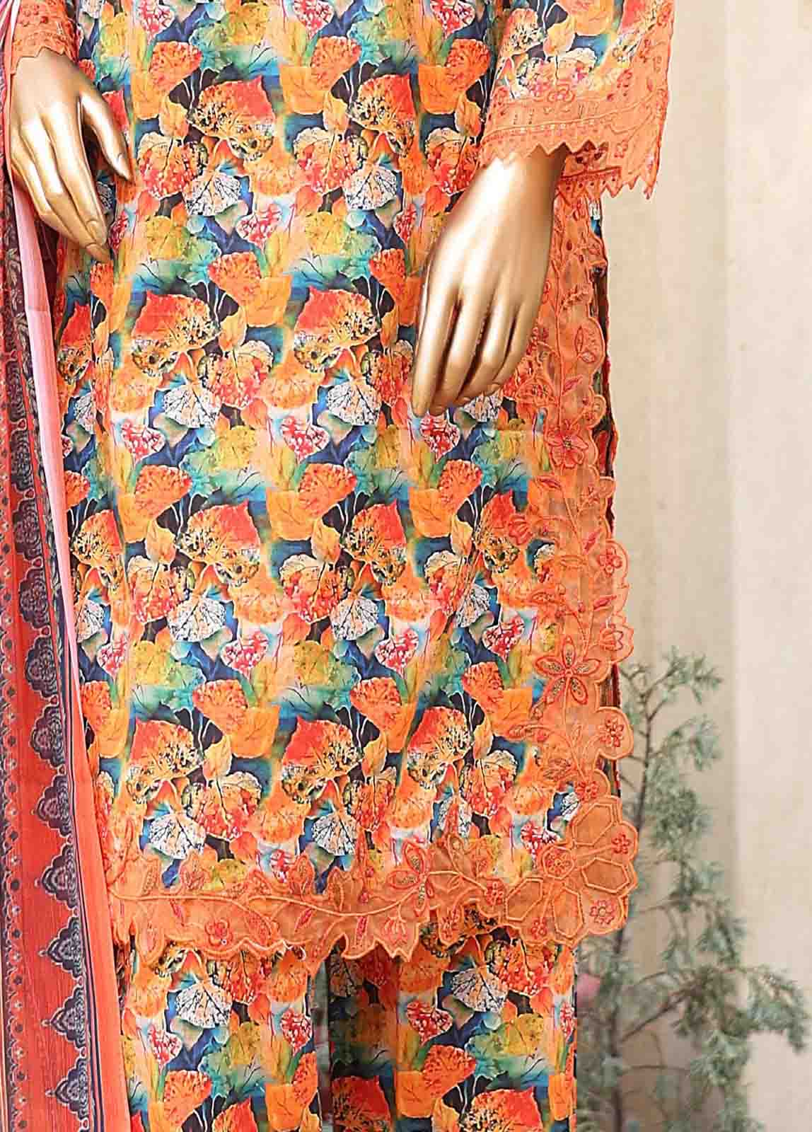 Bin Saeed Fabric - WCKE-048-3 Piece Embroidered Stitched Suit