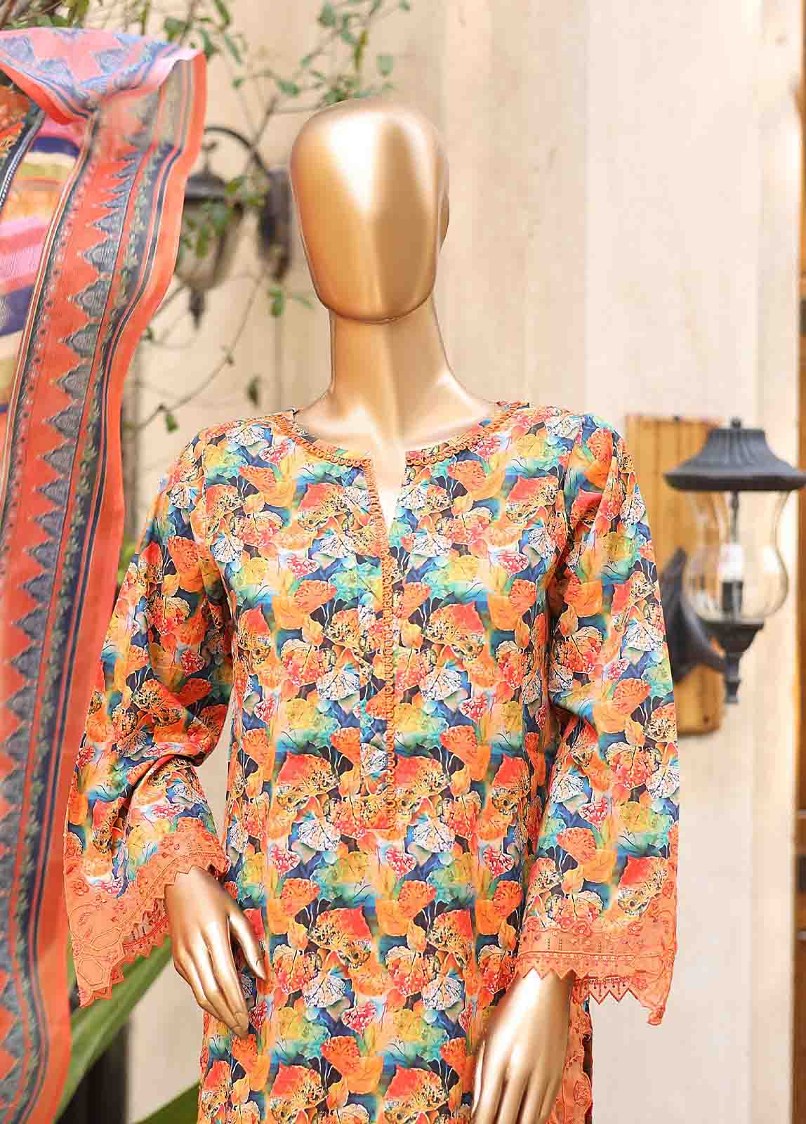 Bin Saeed Fabric - WCKE-048-3 Piece Embroidered Stitched Suit
