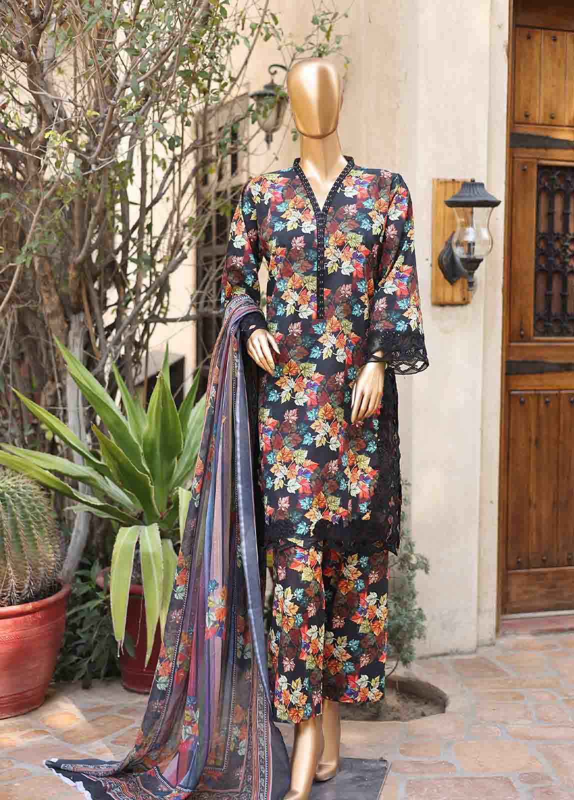 Bin Saeed Fabric - WCKE-049-3 Piece Embroidered Stitched Suit