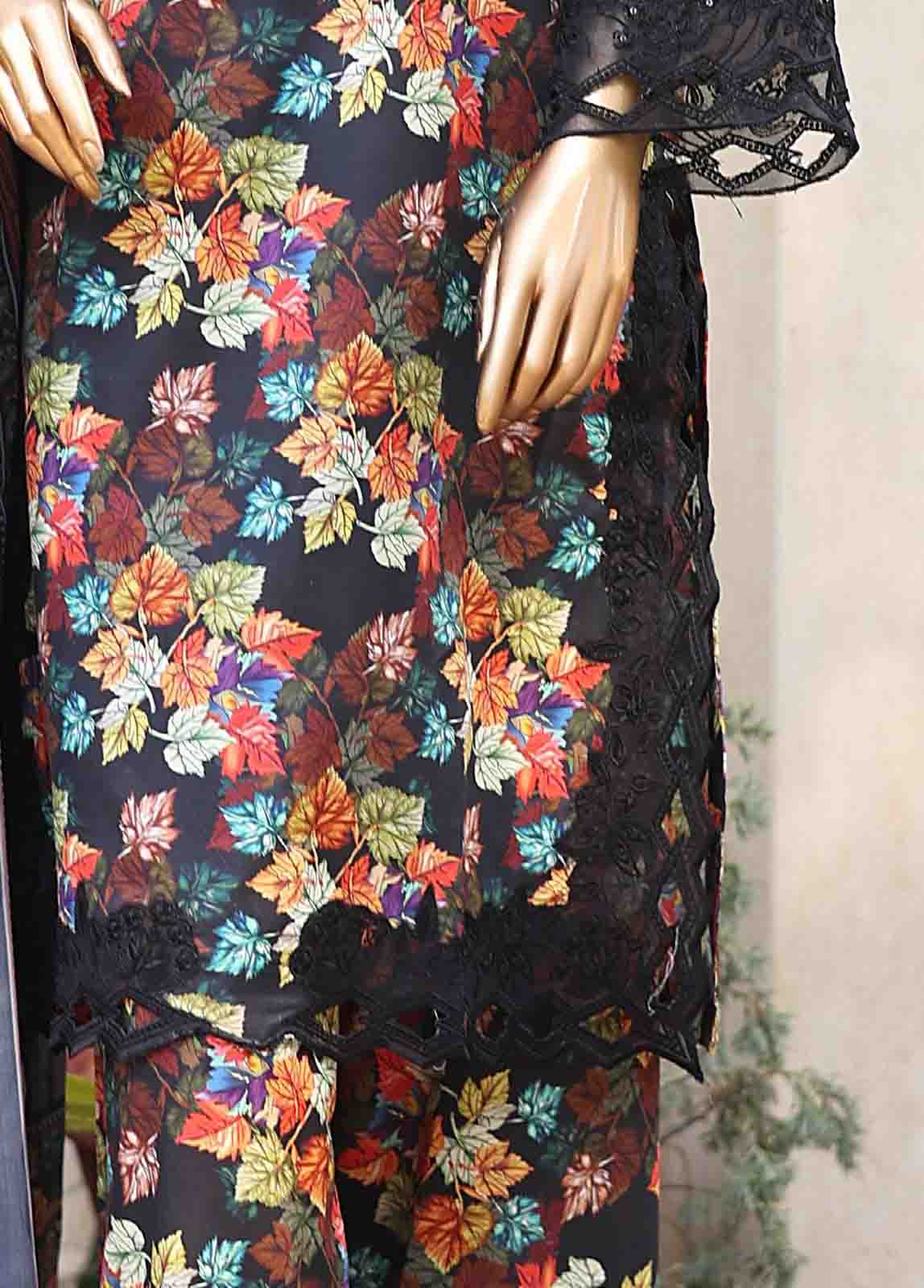 Bin Saeed Fabric - WCKE-049-3 Piece Embroidered Stitched Suit