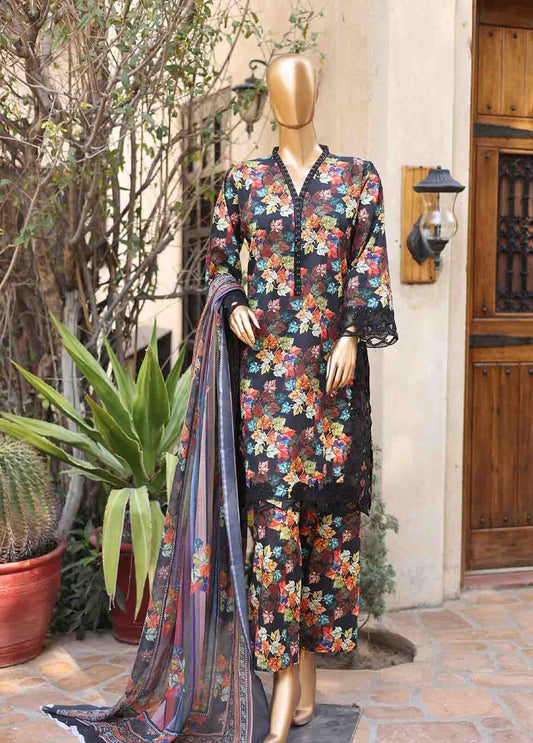 WCKE-049-3 Piece Embroidered Stitched Suit