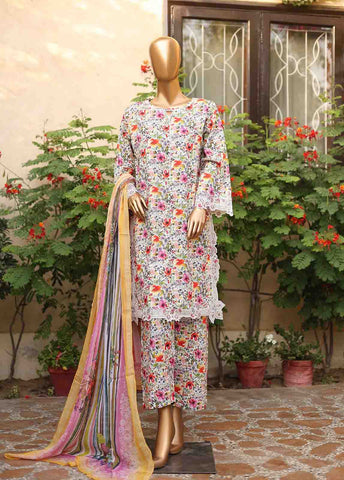 Bin Saeed Fabric - WCKE-050-3 Piece Embroidered Stitched Suit