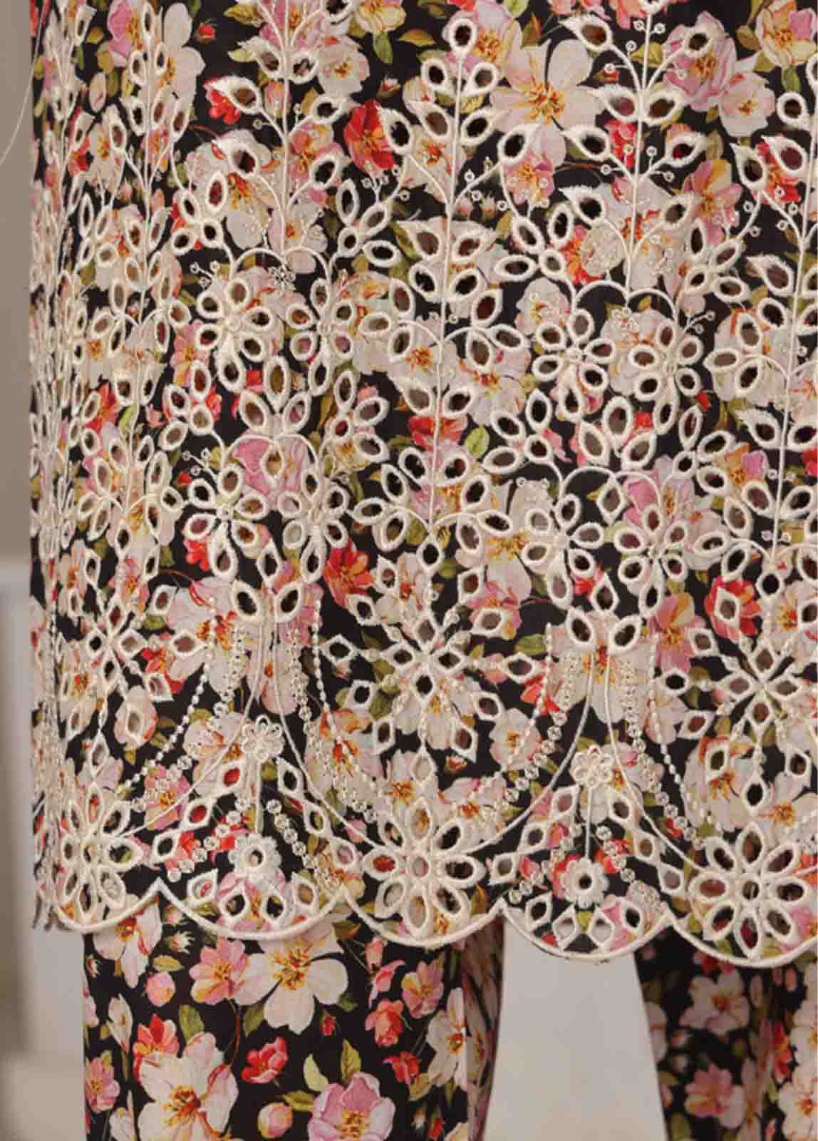 Bin Saeed Fabric - WCKE-06 C-3 Piece Chikankari Stitched Suit