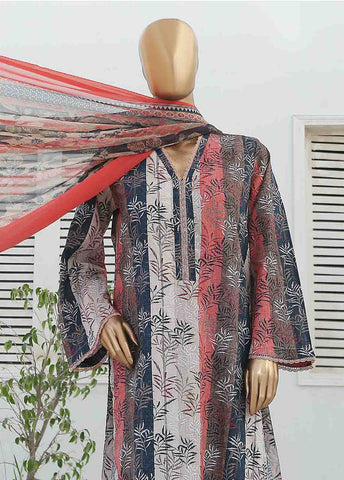 Bin Saeed Fabric - WCKF-003 - 3 Piece Printed Stitched Suit