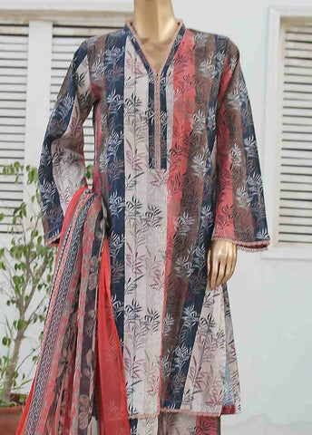 Bin Saeed Fabric - WCKF-003 - 3 Piece Printed Stitched Suit