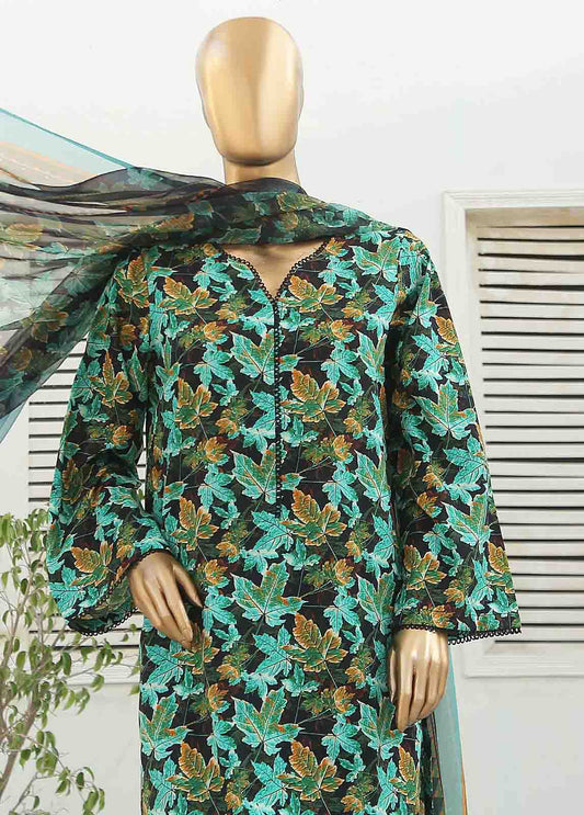 WCKF-005-3 Piece Lawn Printed