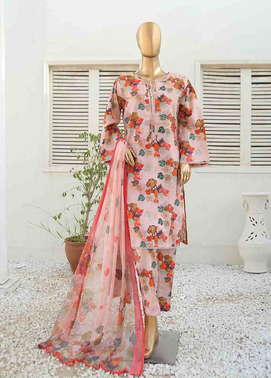 WCKF-006-3 Piece Lawn Printed