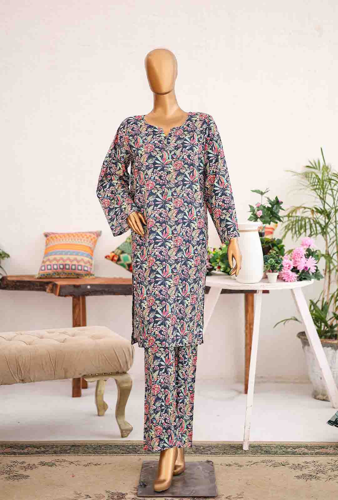Bin Saeed Fabric - WCKF-009- 2 Piece Printed Stitched Co-ords