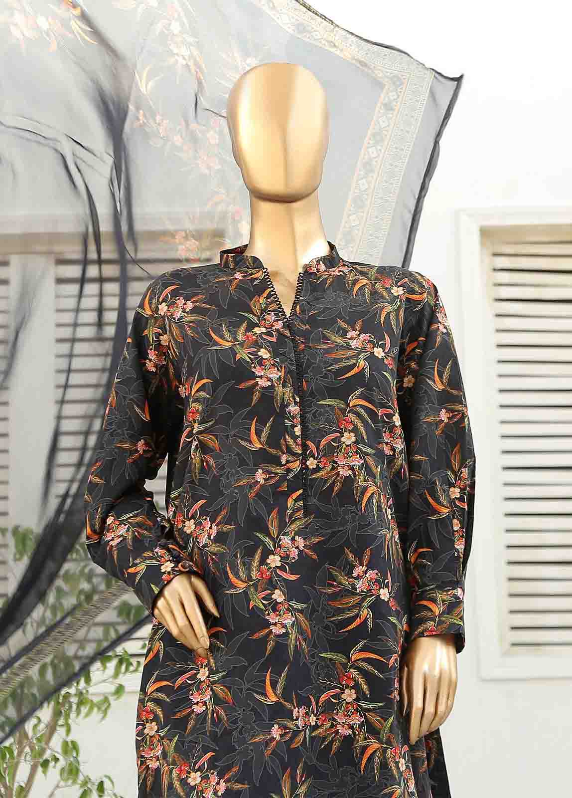 Bin Saeed Fabric - WCKF-012-3 Piece Lawn Printed