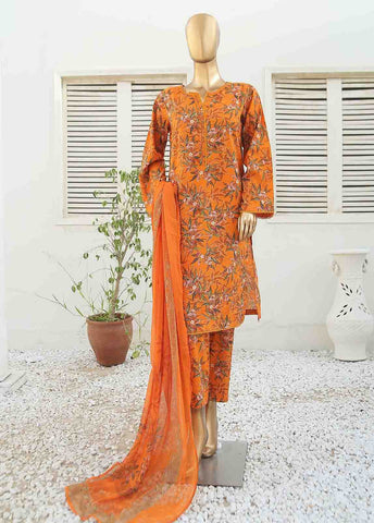 Bin Saeed Fabric - WCKF-013-3 Piece Lawn Printed