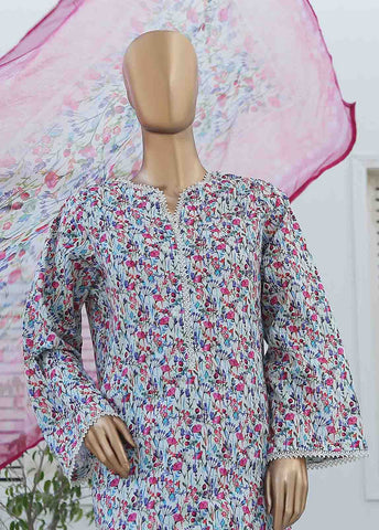 Bin Saeed Fabric - WCKF-019-3 Piece Lawn Printed