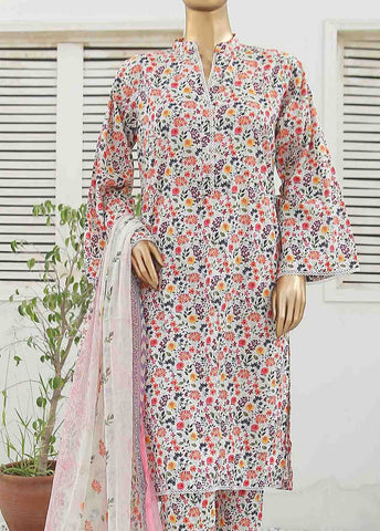 Bin Saeed Fabric - WCKF-024-3 Piece Lawn Printed