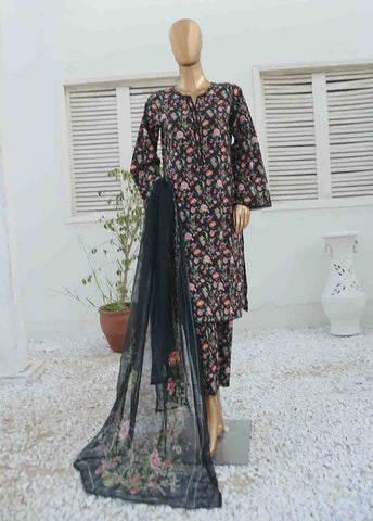 Bin Saeed Fabric - WCKF-039-3 Piece Lawn Printed