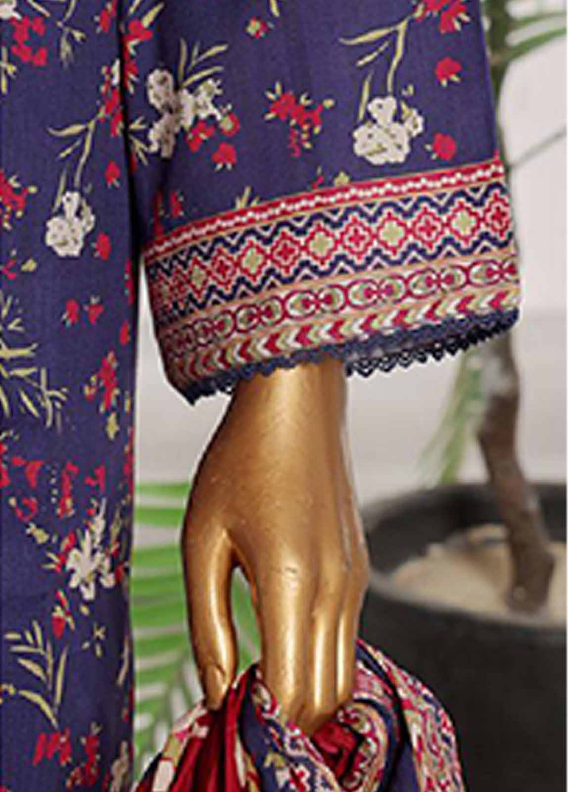 Bin Saeed Fabric - WCP-0015- 3 Piece Printed Stitched Suit