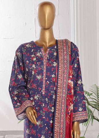 Bin Saeed Fabric - WCP-0015- 3 Piece Printed Stitched Suit
