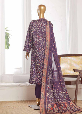 Bin Saeed Fabric - WCP-0017- 3 Piece Printed Stitched Suit