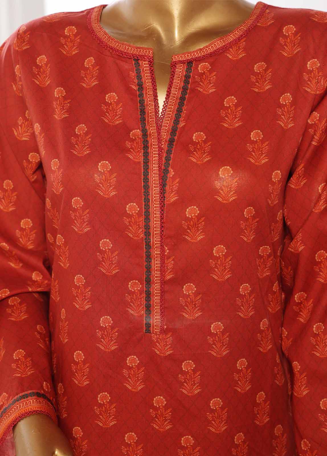 Bin Saeed Fabric - WCP-0018- 3 Piece Printed Stitched Suit