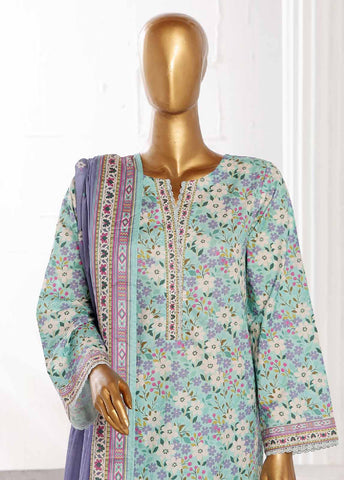 Bin Saeed Fabric - WCP-002- 3 Piece Printed Stitched Suit