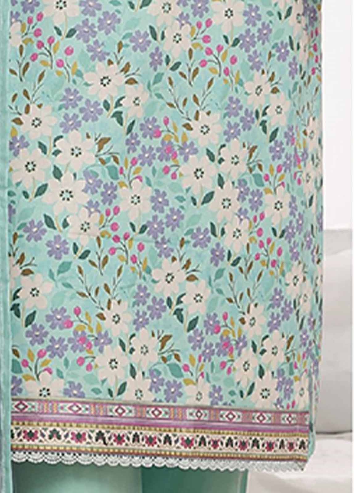 Bin Saeed Fabric - WCP-002- 3 Piece Printed Stitched Suit