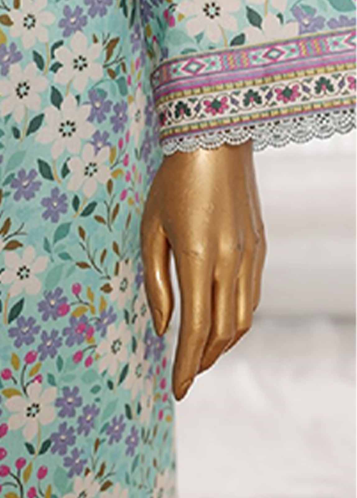 Bin Saeed Fabric - WCP-002- 3 Piece Printed Stitched Suit