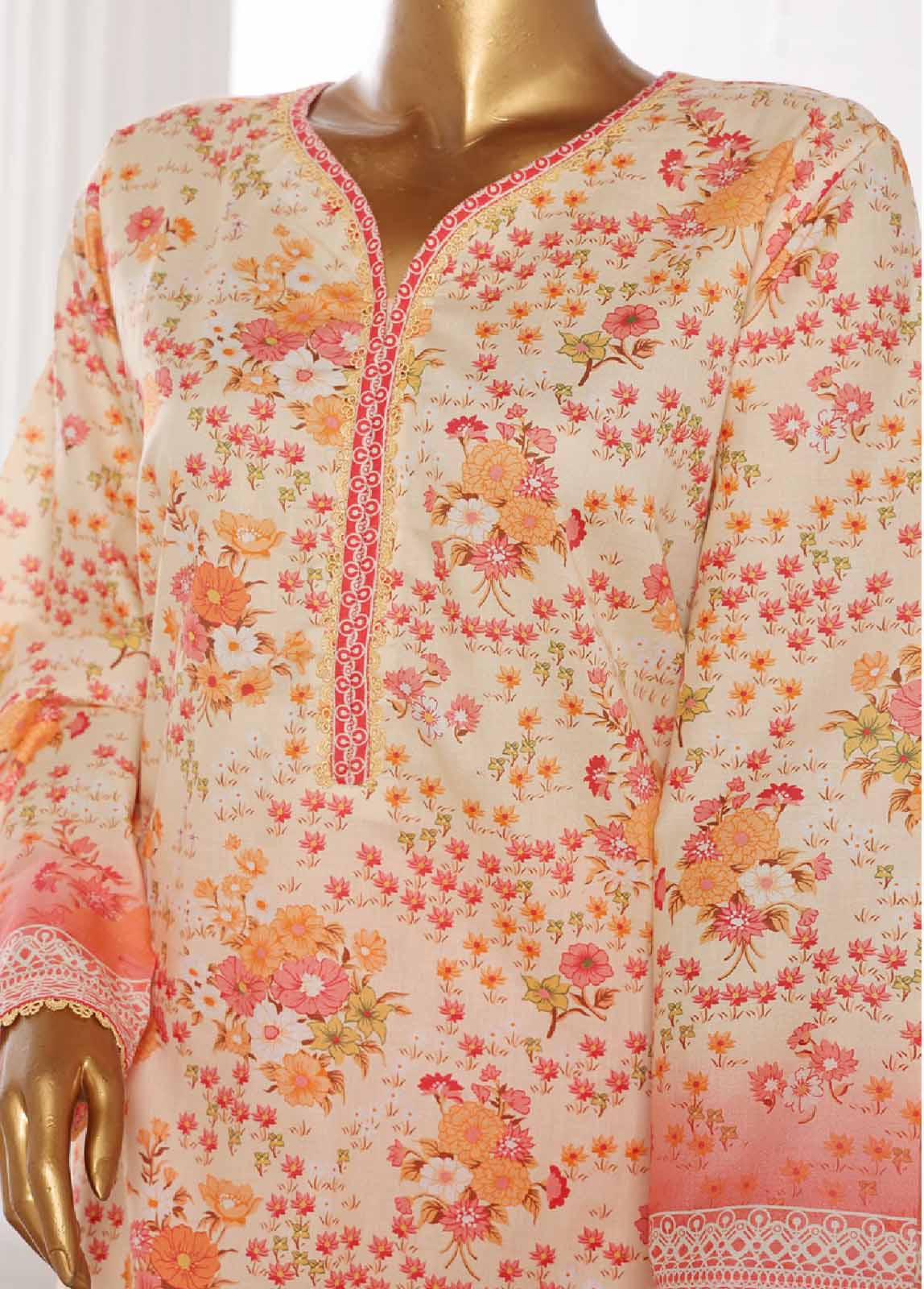 Bin Saeed Fabric - WCP-0029- 3 Piece Printed Stitched Suit