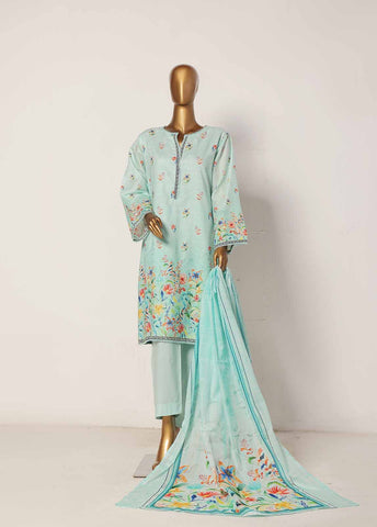 Bin Saeed Fabric - WCP-0032- 3 Piece Printed Stitched Suit