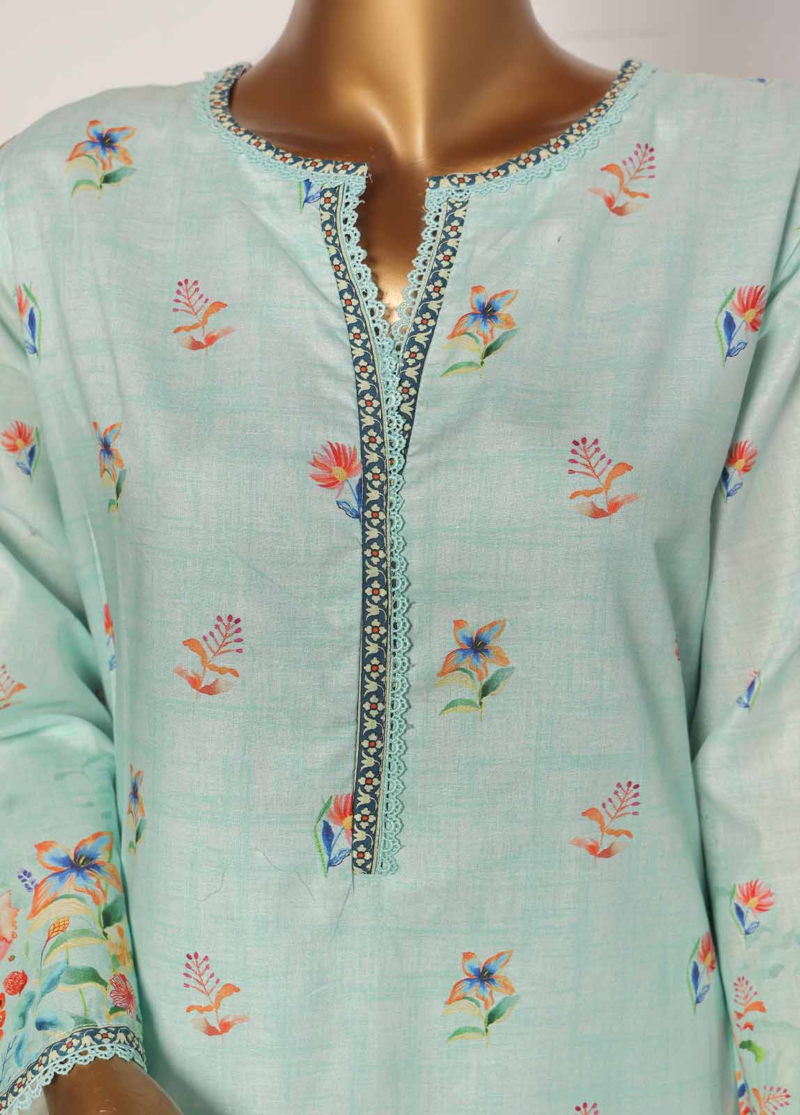 Bin Saeed Fabric - WCP-0032- 3 Piece Printed Stitched Suit