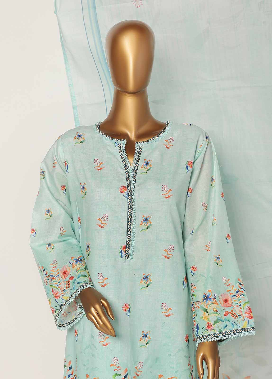 WCP-0032- 3 Piece Printed Stitched Suit