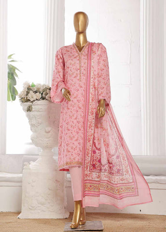 Bin Saeed Fabric - WCP-0034- 3 Piece Printed Stitched Suit