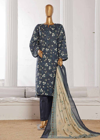 Bin Saeed Fabric - WCP-0036- 3 Piece Printed Stitched Suit
