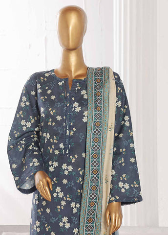 Bin Saeed Fabric - WCP-0036- 3 Piece Printed Stitched Suit