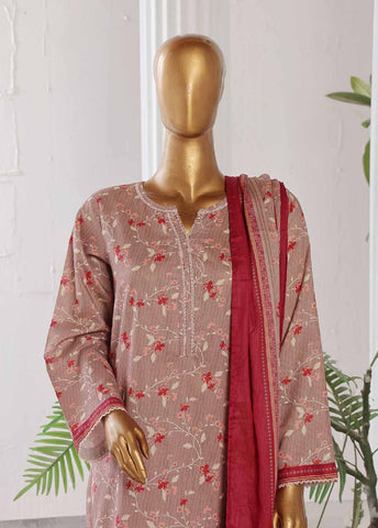 Bin Saeed Fabric - WCP-0039- 3 Piece Printed Stitched Suit