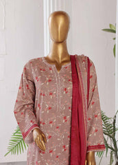 WCP-0039- 3 Piece Printed Stitched Suit