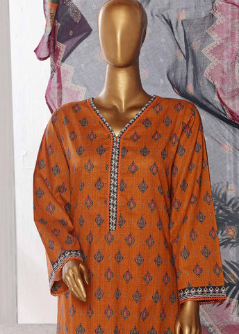Bin Saeed Fabric - WCP-0040- 3 Piece Printed Stitched Suit