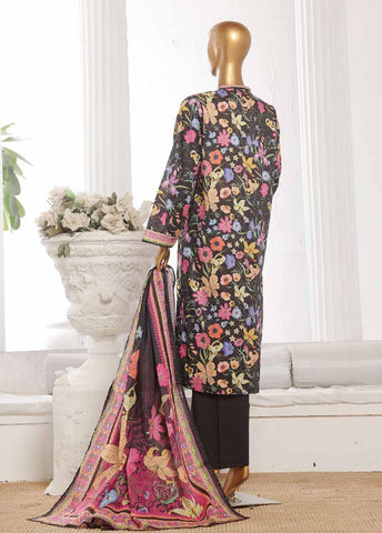Bin Saeed Fabric - WCP-005- 3 Piece Printed Stitched Suit