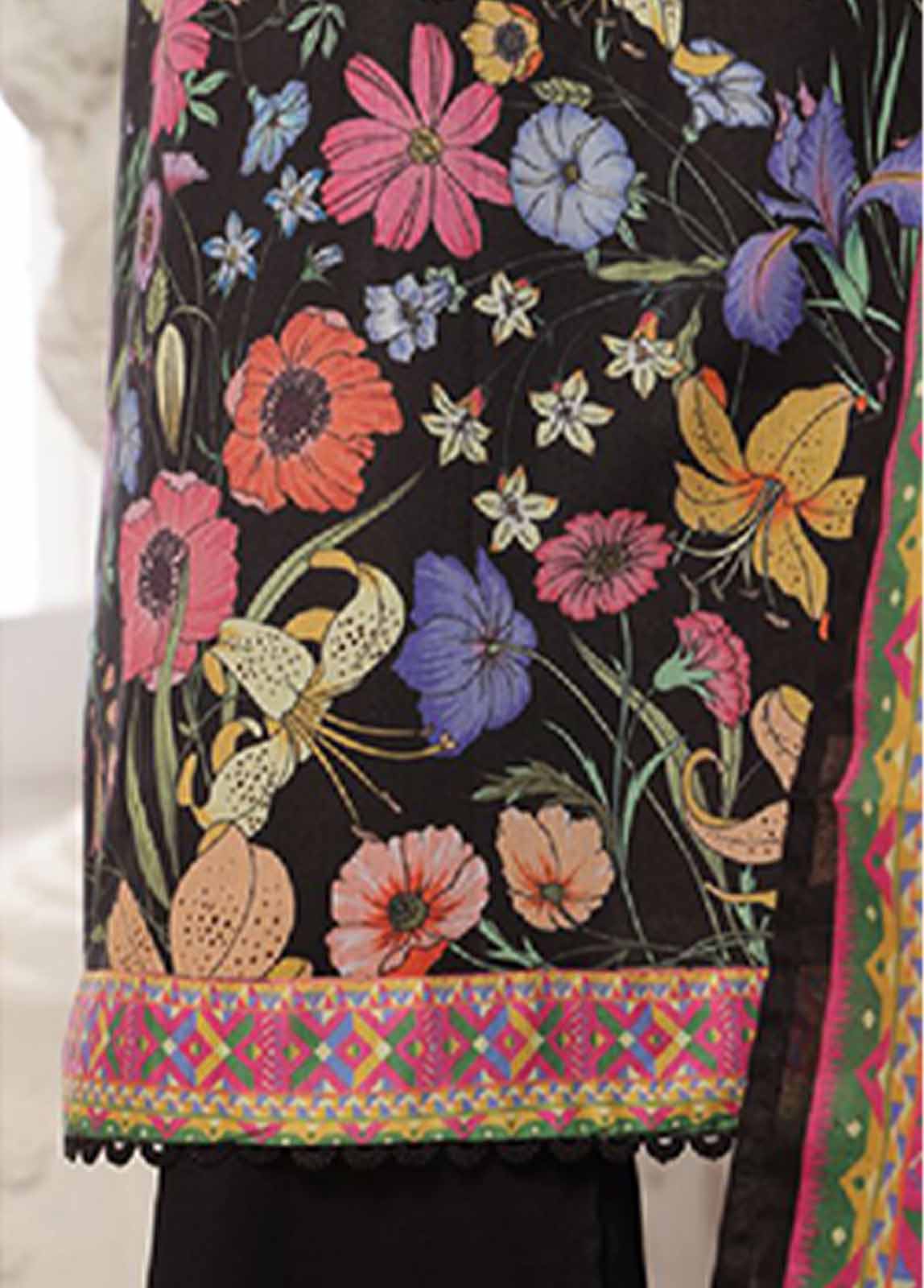 Bin Saeed Fabric - WCP-005- 3 Piece Printed Stitched Suit