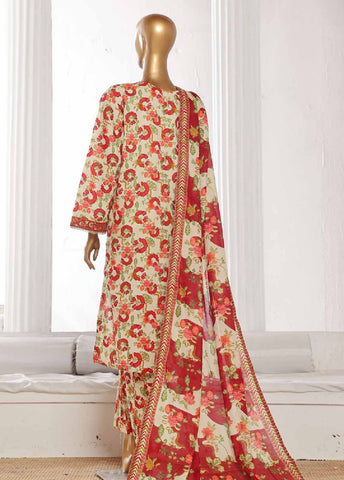 Bin Saeed Fabric - WCP-0050- 3 Piece Printed Stitched Suit