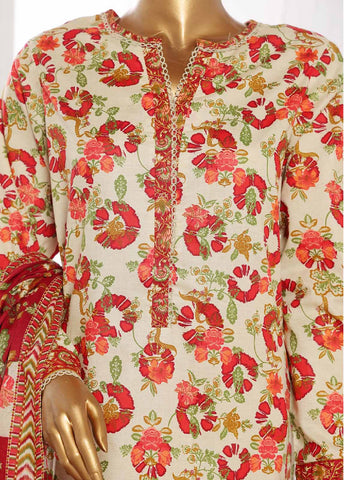 Bin Saeed Fabric - WCP-0050- 3 Piece Printed Stitched Suit