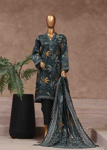 Bin Saeed Fabric - WCP-011- 3 Piece Printed Stitched Suit