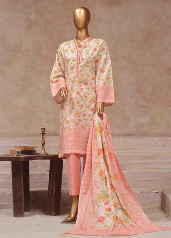 Bin Saeed Fabric - WCP-022- 3 Piece Printed Stitched Suit