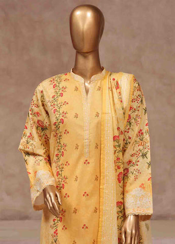 Bin Saeed Fabric - WCP-028- 3 Piece Printed Stitched Suit