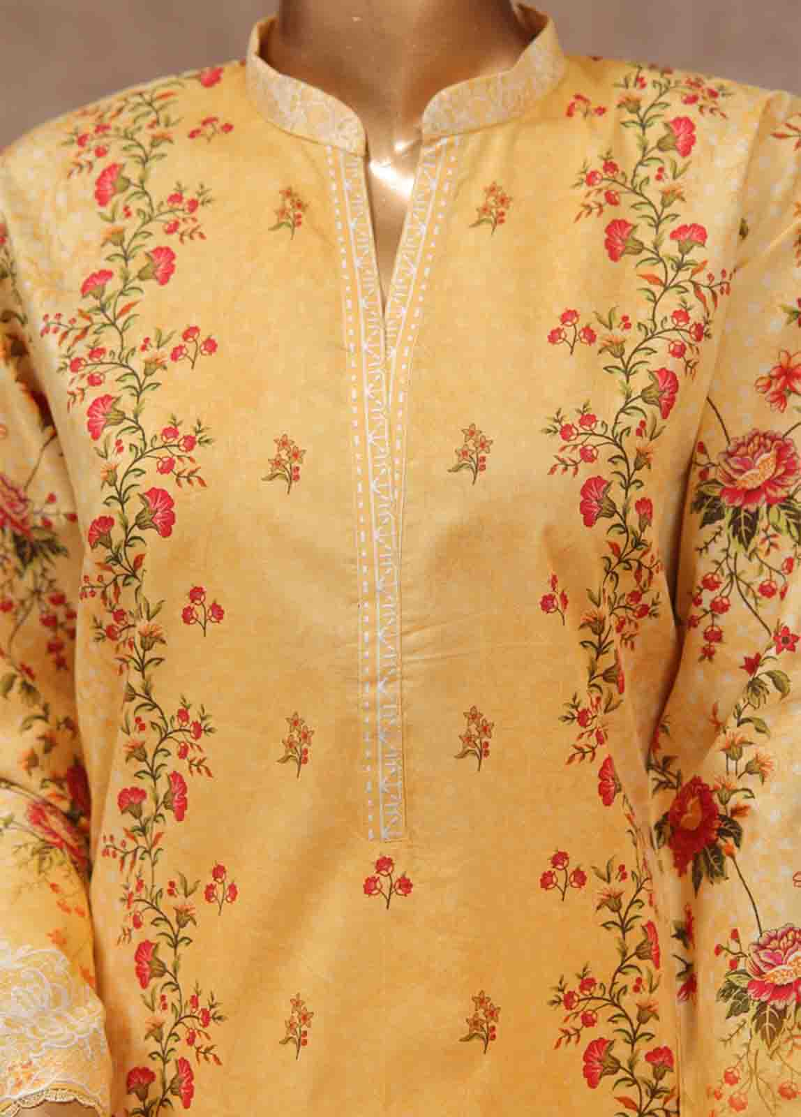 Bin Saeed Fabric - WCP-028- 3 Piece Printed Stitched Suit