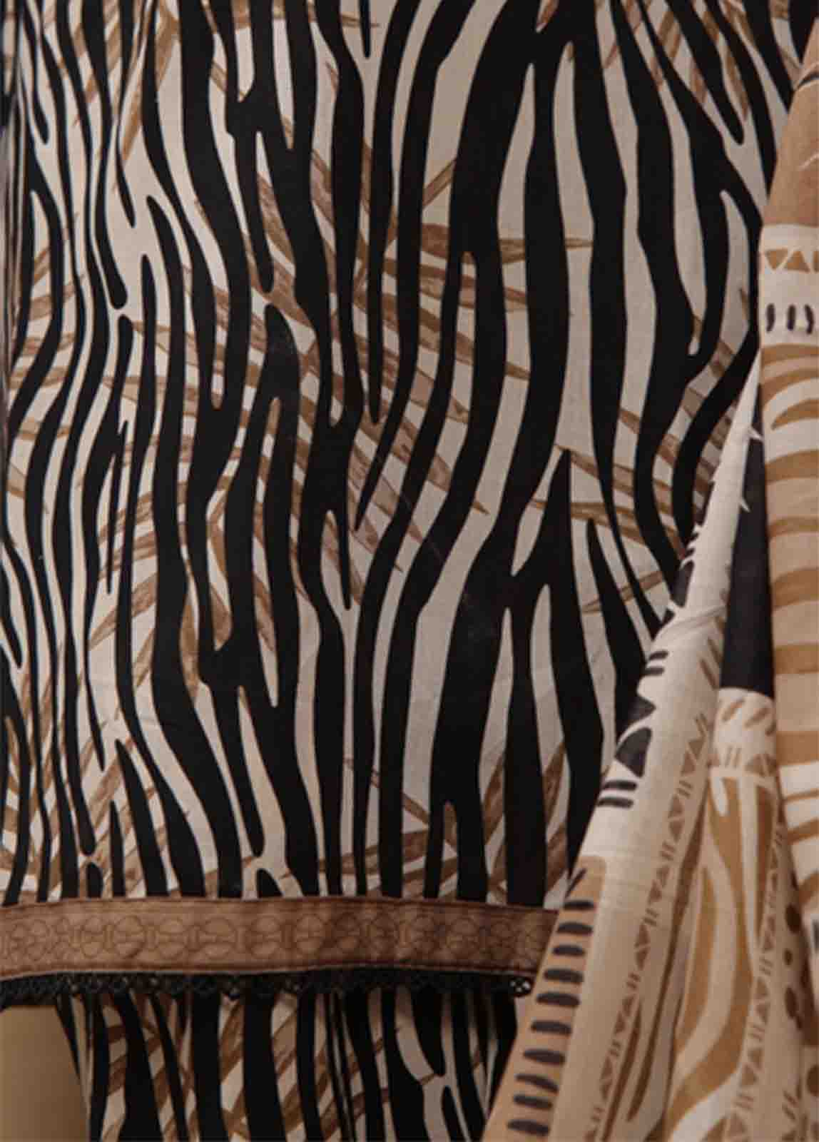 Bin Saeed Fabric - WCP-044- 3 Piece Printed Stitched Suit